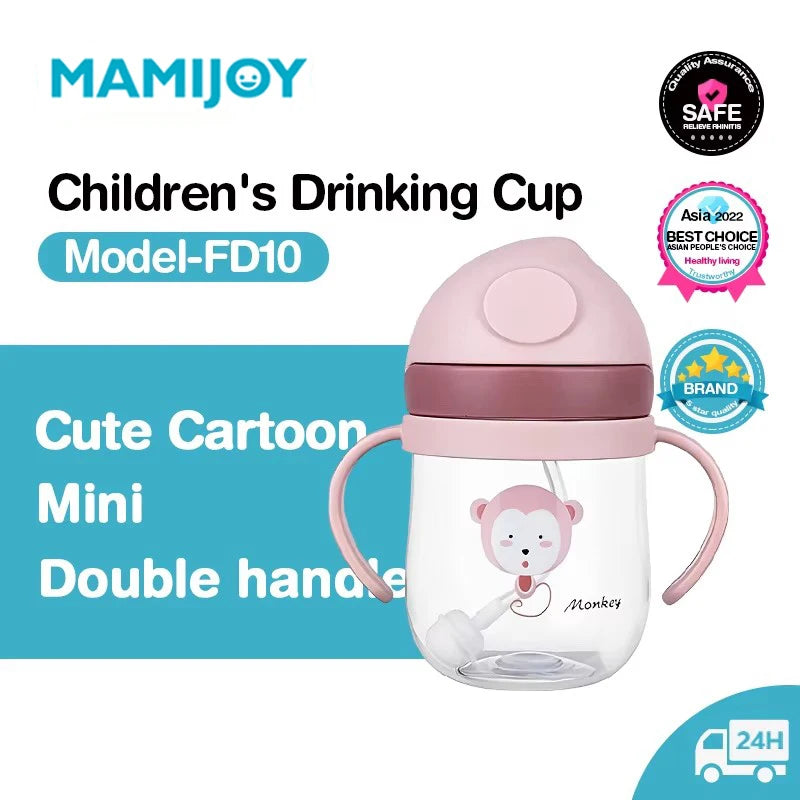 Kids Cartoon Sippy Cup with Double Handles