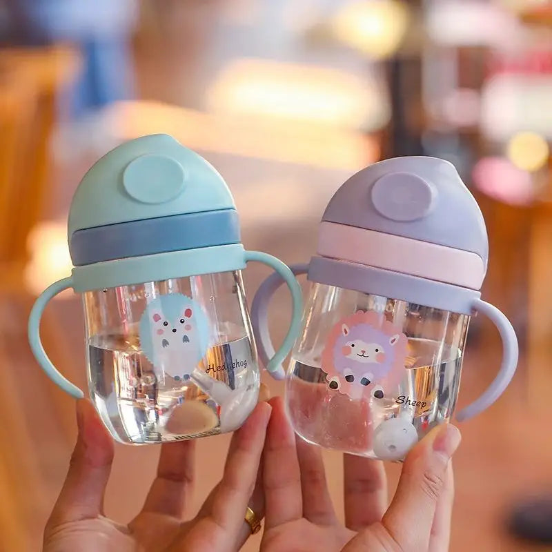 Kids Cartoon Sippy Cup with Double Handles